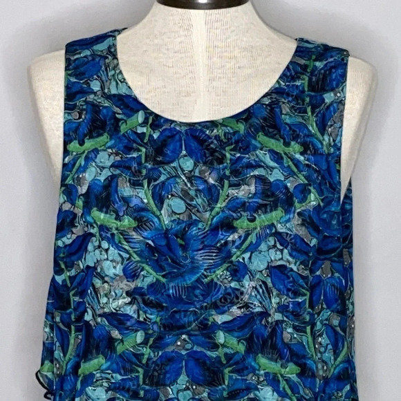 Desigual Locomotion Layered Dress in Blues - Small - Picture 3 of 10